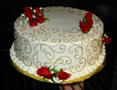Single Tier Wedding Cake